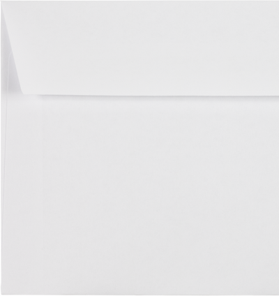 White 24lb #10 Square Flap Envelopes (4 1/8 x 9 1/2) with Peel & Seal