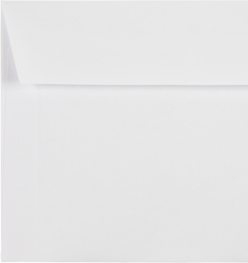 White 24lb #10 Square Flap Envelopes (4 1/8 x 9 1/2) with Peel & Seal