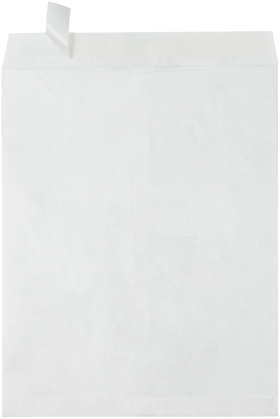 White Tyvek 14lb 11 1/2 x 14 1/2 Open End Envelopes with Peel & Seal