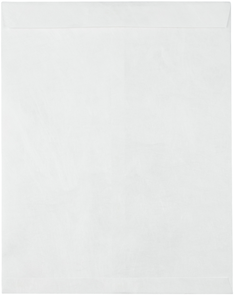 White Tyvek 14lb 11 1/2 x 14 1/2 Open End Envelopes with Peel & Seal