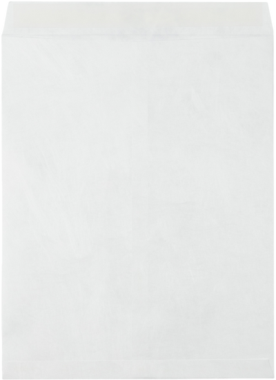 White Tyvek 14lb 11 1/2 x 14 1/2 Open End Envelopes with Peel & Seal