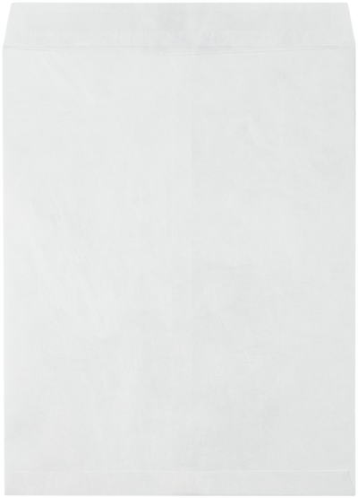 White Tyvek 14lb 11 1/2 x 14 1/2 Open End Envelopes with Peel & Seal
