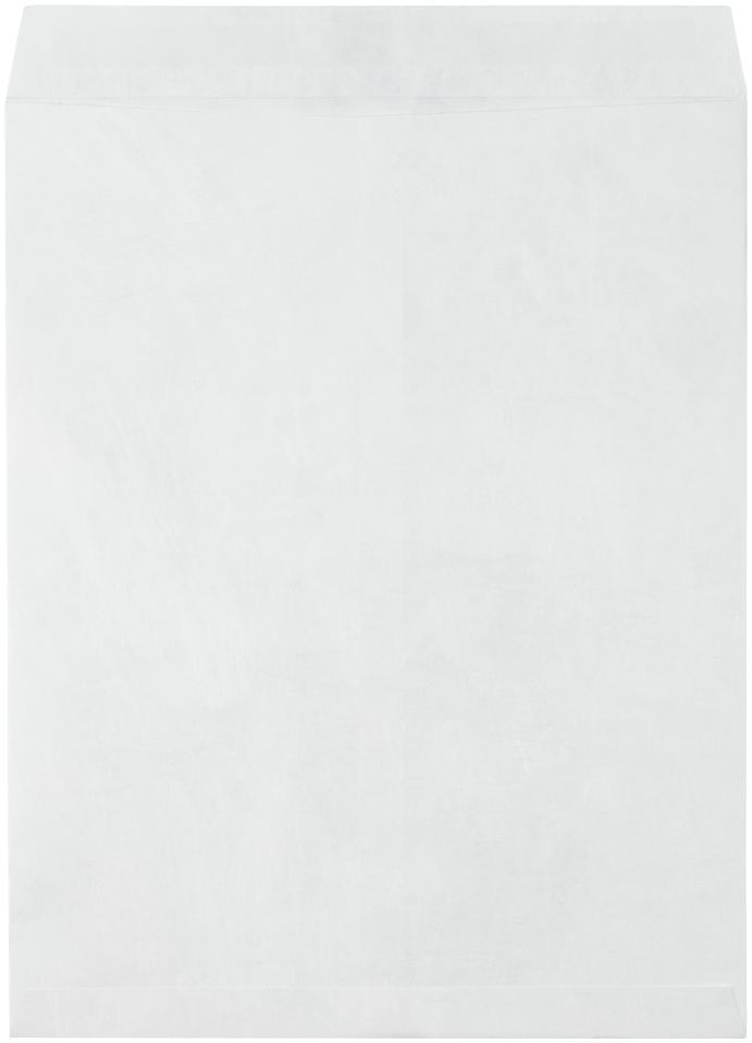 White Tyvek 14lb 11 1/2 x 14 1/2 Open End Envelopes with Peel & Seal