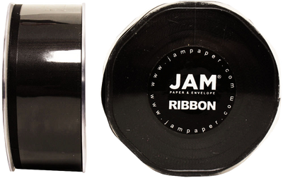 Black Satin 1 1/2 Inch Thick x 25 Yards Ribbon