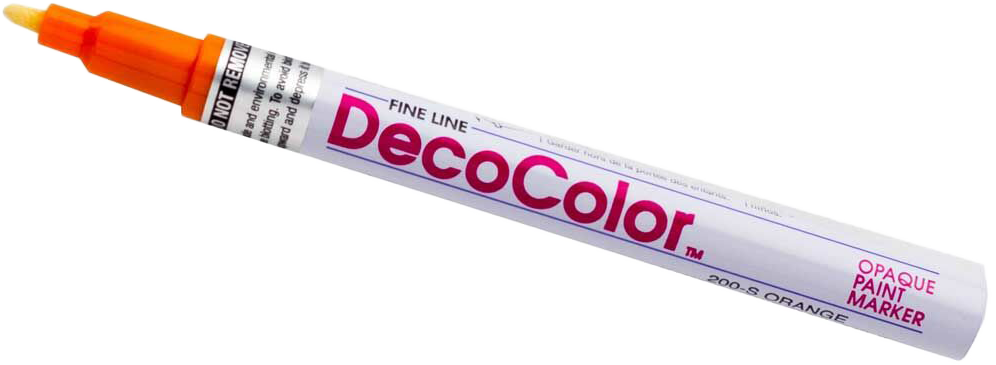 Orange Fine Line Opaque Paint Markers
