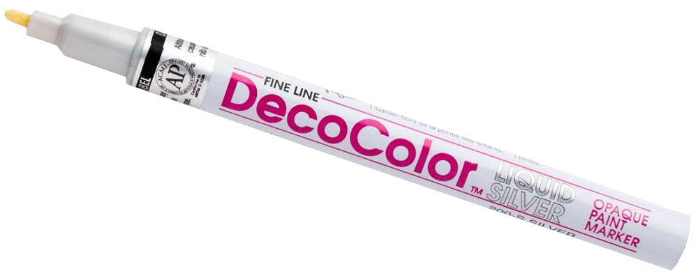 Silver Fine Line Opaque Paint Markers