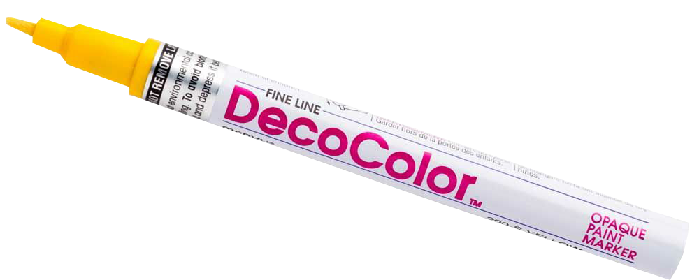Yellow Fine Line Opaque Paint Markers
