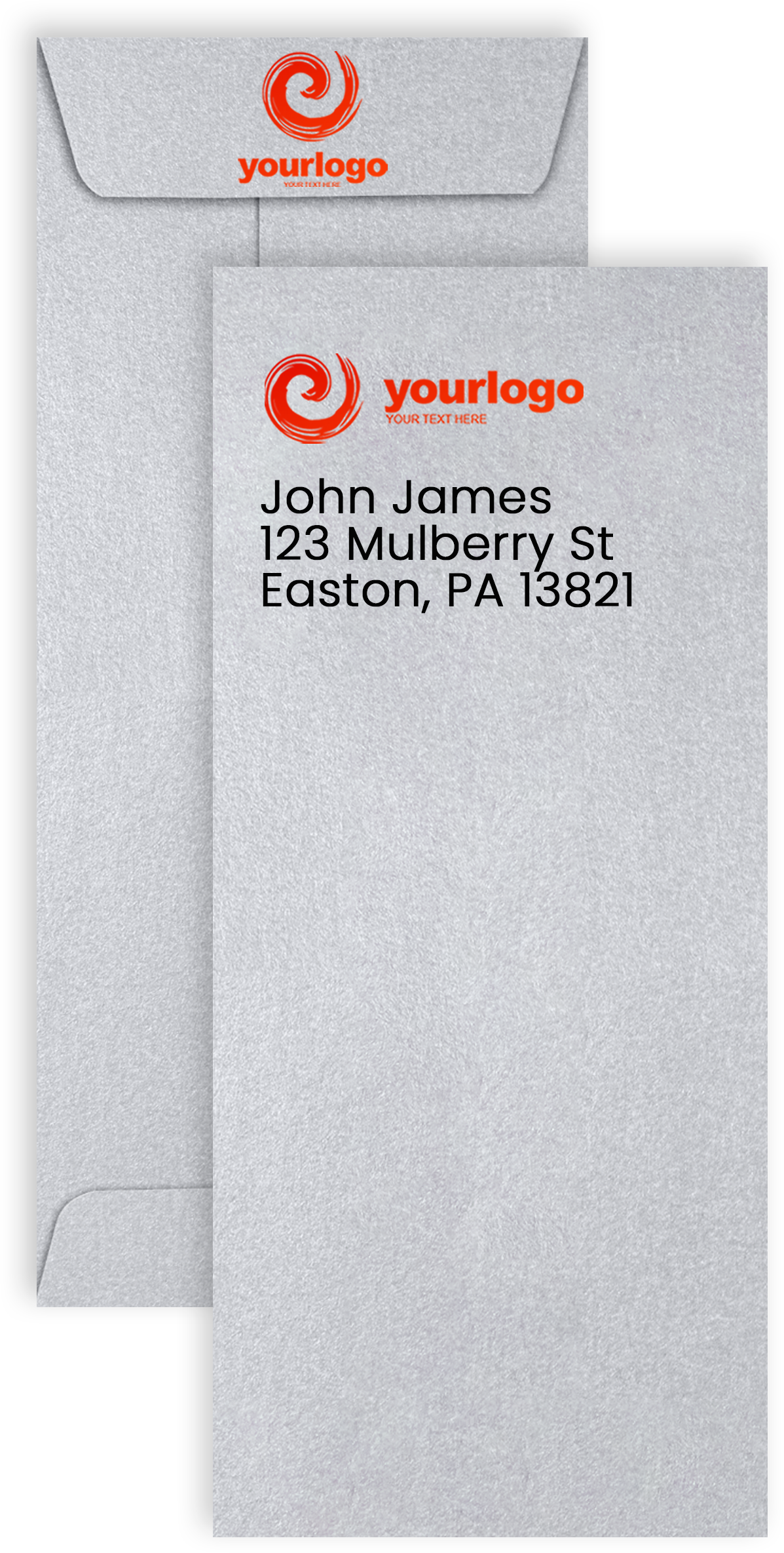 Silver Metallic 32lb #10 Policy Envelopes (4 1/8 x 9 1/2) with Peel & Seal