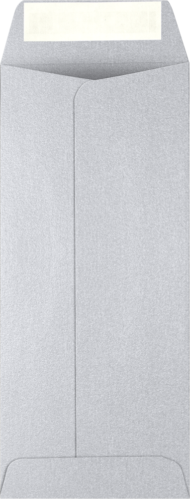 Silver Metallic 32lb #10 Policy Envelopes (4 1/8 x 9 1/2) with Peel & Seal