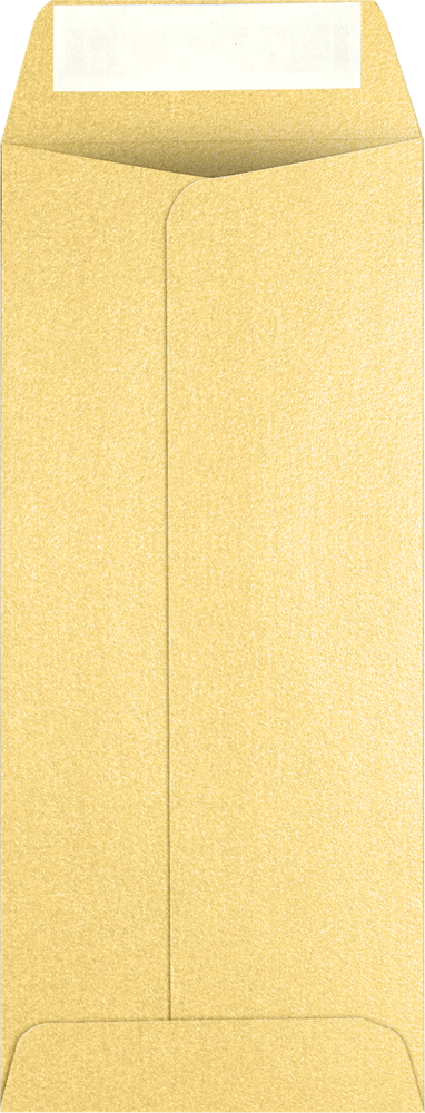 Gold Metallic 32lb #10 Policy Envelopes (4 1/8 x 9 1/2) with Peel & Seal