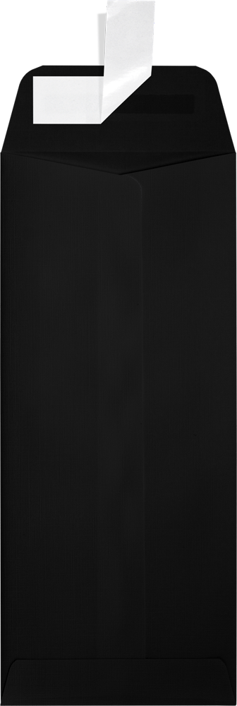 Smooth Midnight Black 32lb #10 Policy Envelopes (4 1/8 x 9 1/2) with Peel & Seal