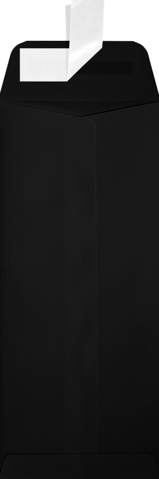 Black Linen 32lb #10 Policy Envelopes (4 1/8 x 9 1/2) with Peel & Seal
