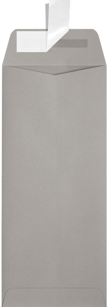 Pastel Gray 24lb #10 Policy Envelopes (4 1/8 x 9 1/2) with Peel & Seal