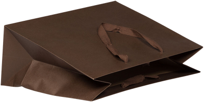 Chocolate Brown Kraft Large Matte Heavy Duty Horizontal Gift Bags (13 x 10 x 5)