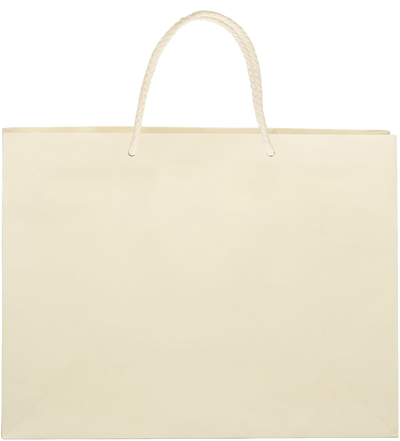 Ivory Large Matte Horizontal Gift Bags (13 x 10 x 5)