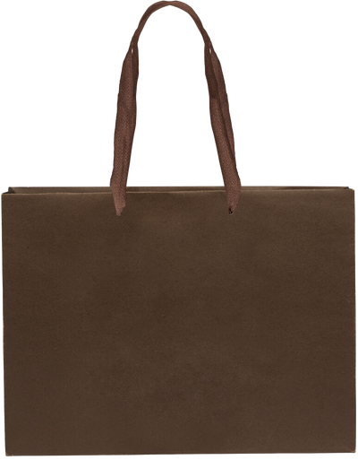 Chocolate Brown Kraft Recycled X-Large Matte Heavy Duty Gift Bags (16 x 12 x 6)