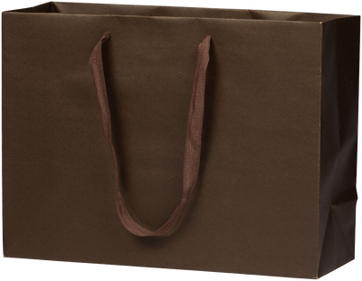 Chocolate Brown Kraft Recycled X-Large Matte Heavy Duty Gift Bags (16 x 12 x 6)