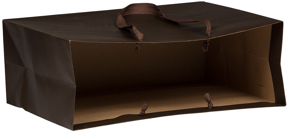 Chocolate Brown Kraft Recycled X-Large Matte Heavy Duty Gift Bags (16 x 12 x 6)