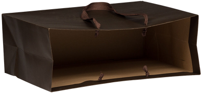 Chocolate Brown Kraft Recycled X-Large Matte Heavy Duty Gift Bags (16 x 12 x 6)