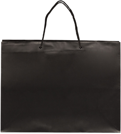 Black X-Large Matte Horizontal Gift Bags (16 x 12 x 6)