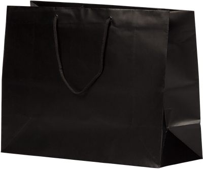 Black X-Large Matte Horizontal Gift Bags (16 x 12 x 6)
