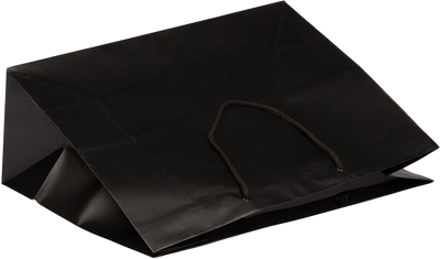 Black X-Large Matte Horizontal Gift Bags (16 x 12 x 6)