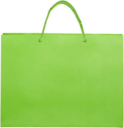 Lime Green X-Large Matte Gift Bags (16 x 12 x 6)