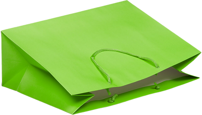 Lime Green X-Large Matte Gift Bags (16 x 12 x 6)