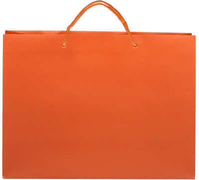 Orange X-Large Matte Gift Bags (16 x 12 x 6)