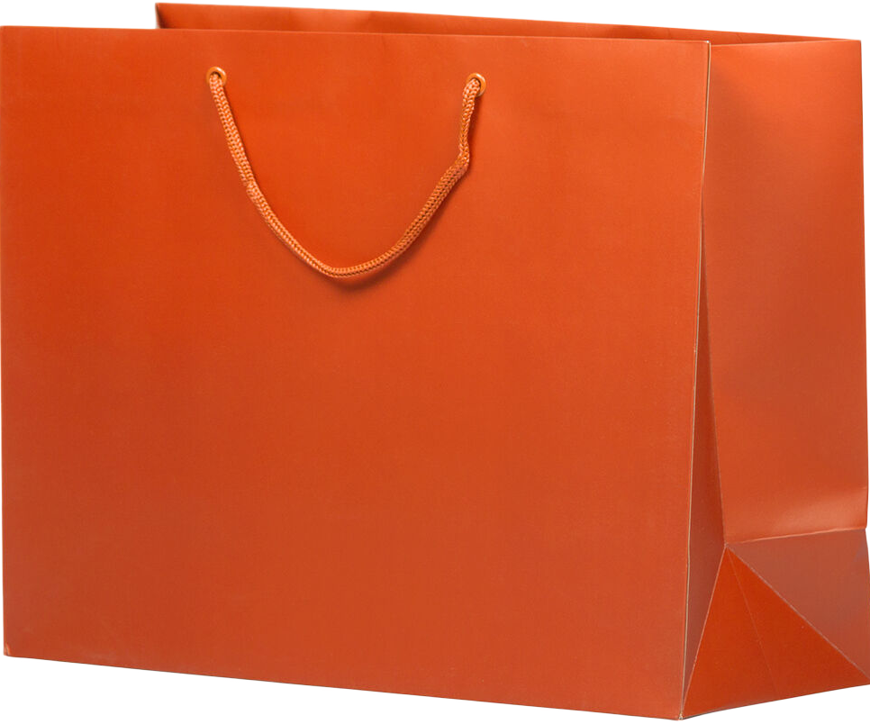 Orange X-Large Matte Gift Bags (16 x 12 x 6)