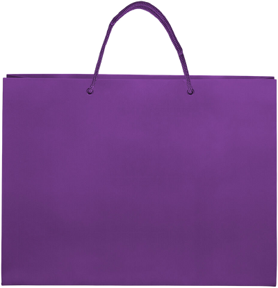 Purple X-Large Matte Horizontal Gift Bags (16 x 12 x 6)