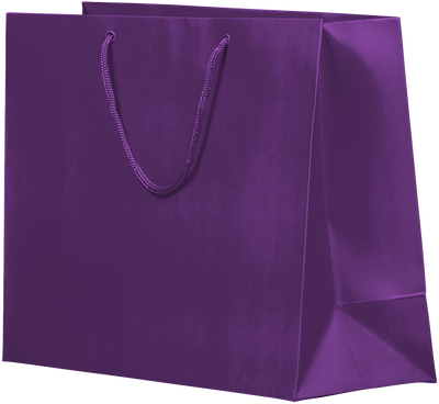 Purple X-Large Matte Horizontal Gift Bags (16 x 12 x 6)