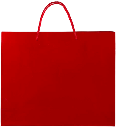 Red X-Large Horizontal Glossy Gift Bags (16 x 13 x 4 3/4)