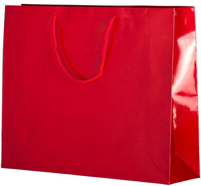 Red X-Large Horizontal Glossy Gift Bags (16 x 13 x 4 3/4)