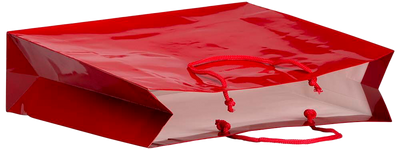 Red X-Large Horizontal Glossy Gift Bags (16 x 13 x 4 3/4)