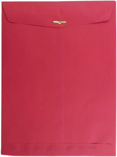 Red 24lb 9 x 12 Open End Envelopes with Clasp