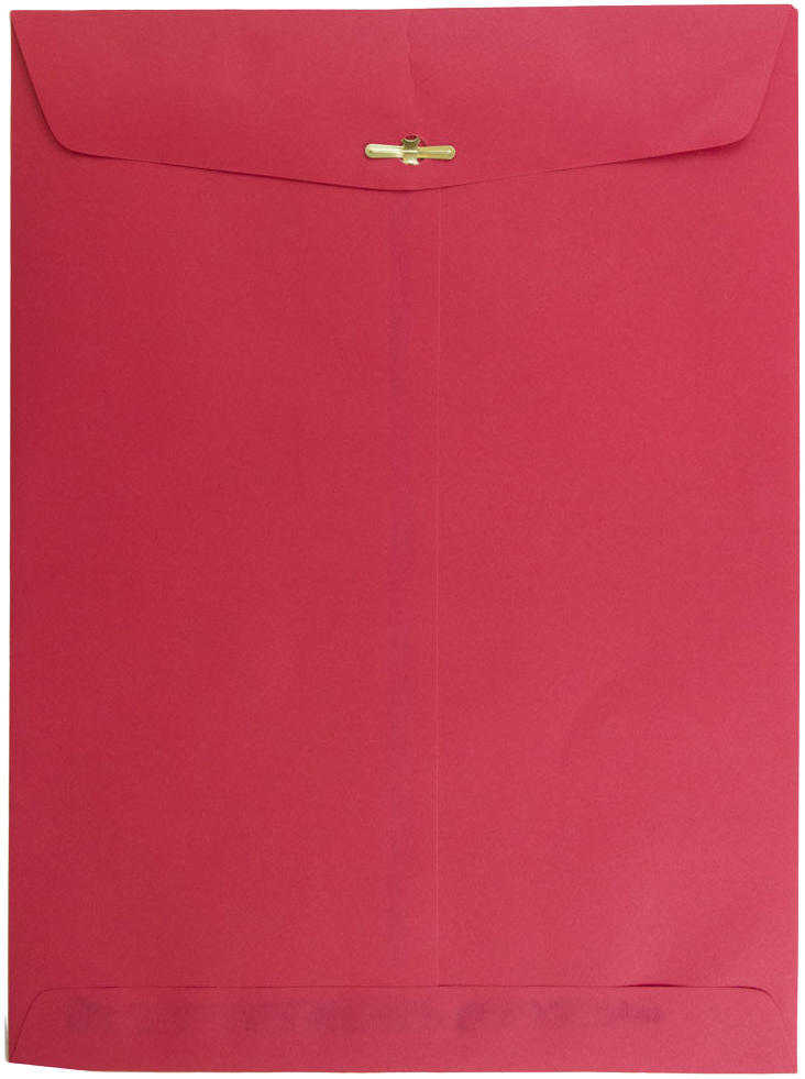 Red 24lb 9 x 12 Open End Envelopes with Clasp