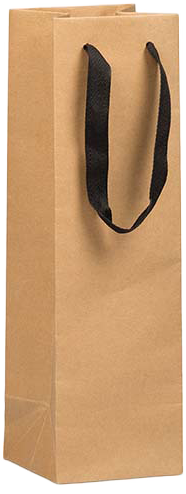 Matte Kraft Wine Bottle Gift Bags (5 x 4 x 12 3/4)