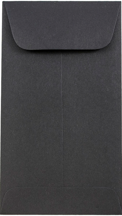 Smooth Midnight Black 32lb #6 Coin Envelopes (3 3/8 x 6)