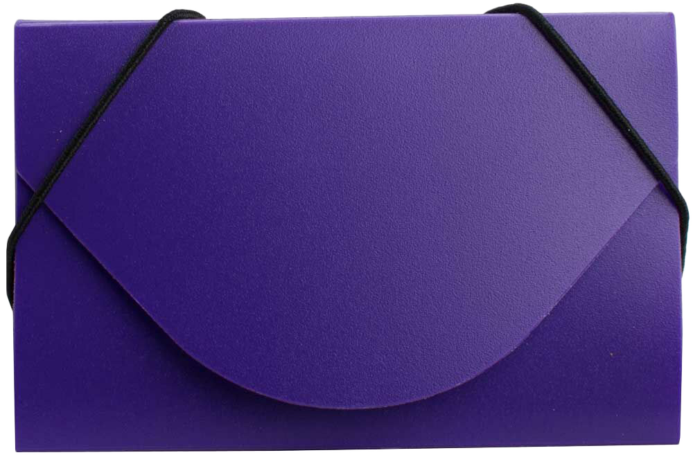Purple Solid Plastic Business Card Case - 20 Card Capacity