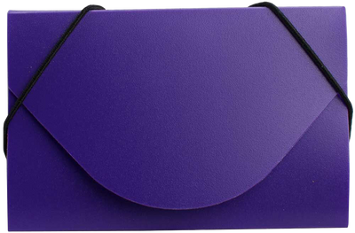 Purple Solid Plastic Business Card Case - 20 Card Capacity