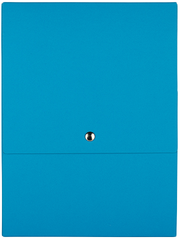 Blue Kraft 12 1/8 x 9 x 1/2 Vertical Snap Portfolios
