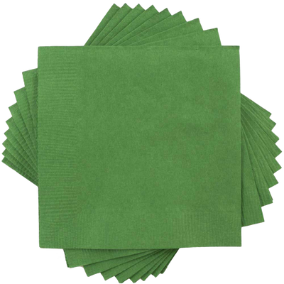 Green 3-Ply 5 x 5 Beverage Napkins