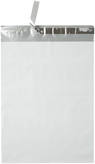 White 14lb 12 x 15 1/2 Poly Mailer with Peel & Seal