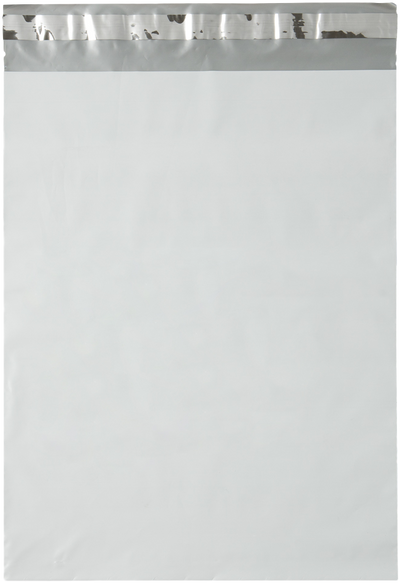 White 14lb 12 x 15 1/2 Poly Mailer with Peel & Seal