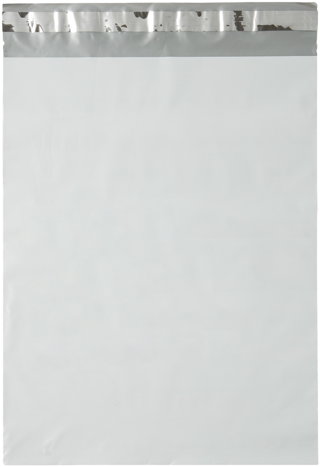 White 14lb 12 x 15 1/2 Poly Mailer with Peel & Seal