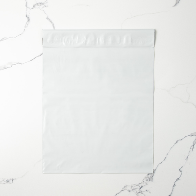 White 14lb 12 x 15 1/2 Poly Mailer with Peel & Seal