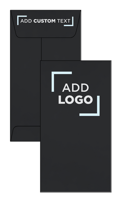Smooth Midnight Black 32lb #7 Coin Envelopes (3 1/2 x 6 1/2) with Peel & Seal