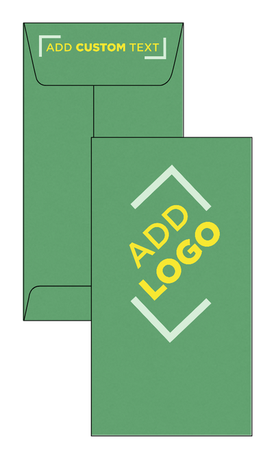 Holiday Green 32lb #7 Coin Envelopes (3 1/2 x 6 1/2) with Peel & Seal