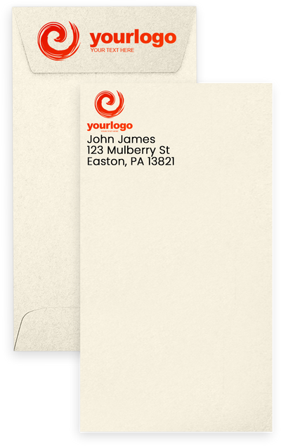 Champagne Ivory Metallic 32lb #7 Coin Envelopes (3 1/2 x 6 1/2) with Peel & Seal